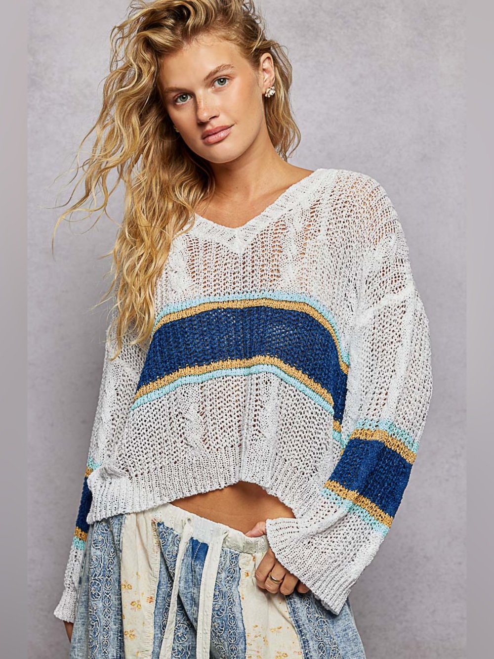 🍓 POL “ Ocean Break “ Sweater | Indigo Coast